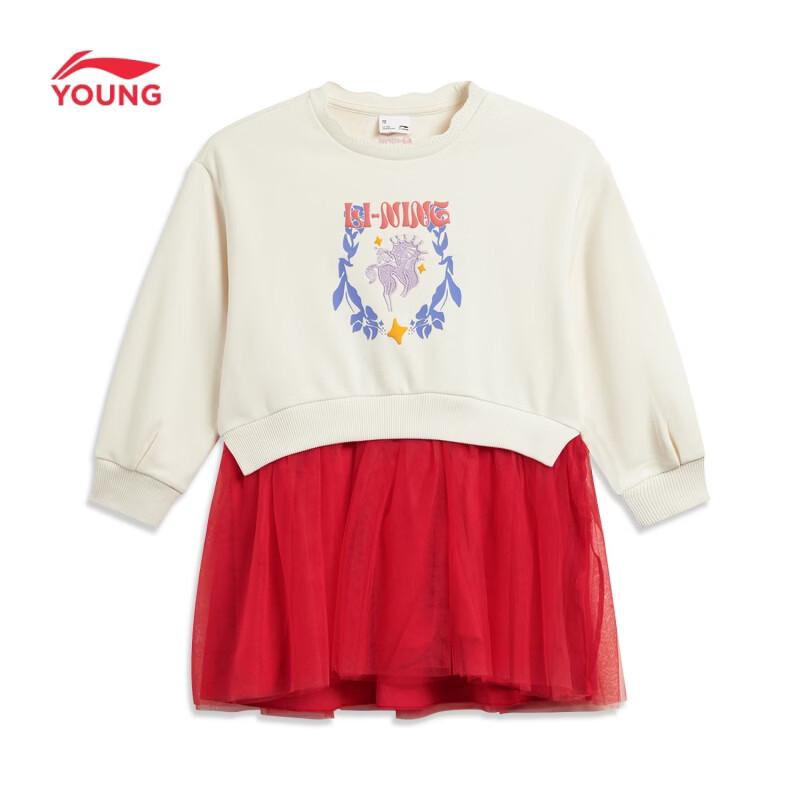 Li-Ning Повседневное платье-свитшот для девочек на Новый год 120