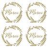 180 Round Gold Stickers Thank You Ø 3.5 Cm
