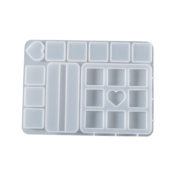 Nine for Palace Grid Silicone Epoxy Molds for Casting Photo Frame Resin Mold for 1