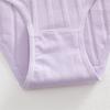 FINETOO 3Pcs/Set Cotton Striped Stretchy Underwear Women's Low Waist Panties Sexy Elastic Wide Belt Solid Color Briefs Comfort Lingerie