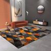 Modern Luxury Geometric Orange Rugs Non-slip Carpets for Living Room Sofa Bedroom Home Decorations Coffee Tables Mat