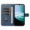 For Xiaomi Redmi 15C 5G (EU) (173mm)/15C 4G (EU) (173mm) Wallet Case T-Shape Lines Leather Phone Cover Stand