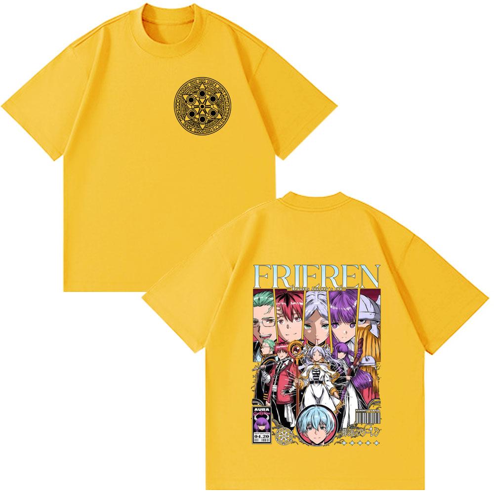 Anime Frieren: Beyond Journey's End T-shirt Unisex Women Fashion Harajuku Tees Cotton Tops Casual Oversized TShirt Summer Clothing