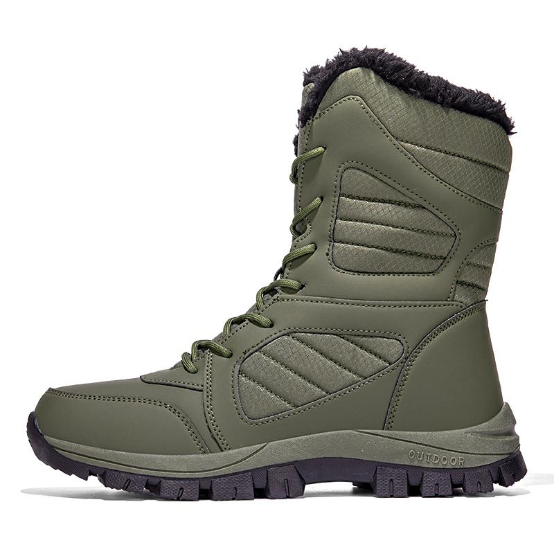 36-45 Men's Winter High Bands Boot Anti-Slip Waterproof Warm Pole Wool Warm Large Size Snow Boot Women's Shoes