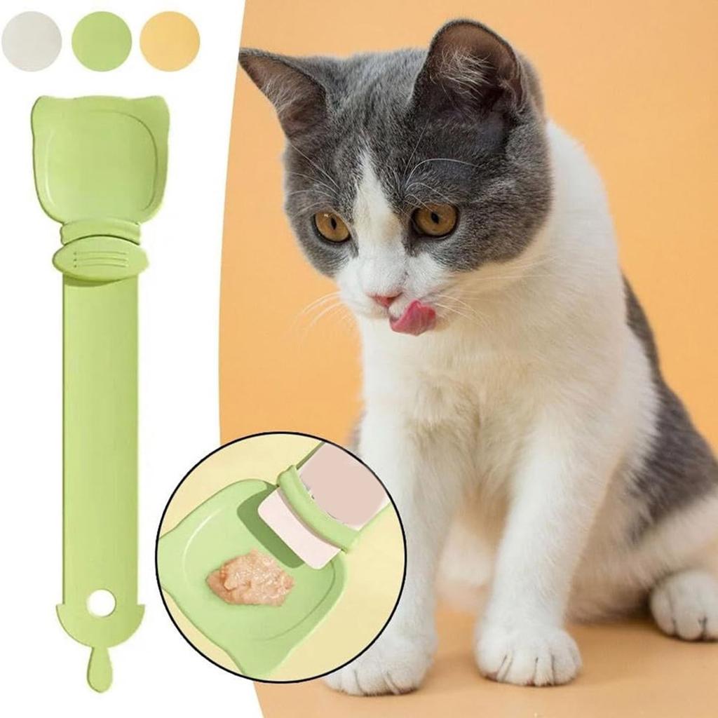 Pet Food Squeeze Spoon Cat Wet Treat Stick Feeding Scoop Dog Food Storage Spoon Easily Use Cat Wet Food Scoop Pet Supply