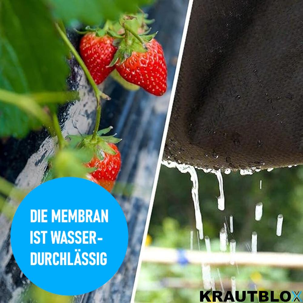 KRAUTBLOX Weed Fleece Weed Barrier Weed Protection Garden Fleece Ground Fabric 10m