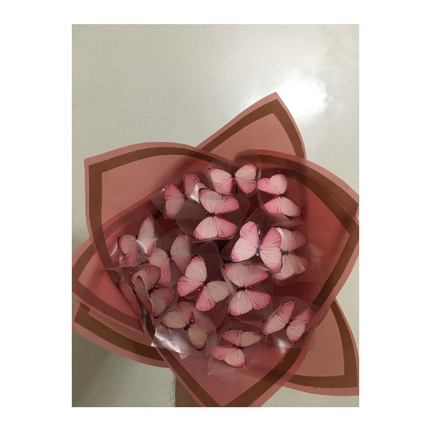 

Букет розовых бабочек со светодиодной подсветкой, 15 шт. синий