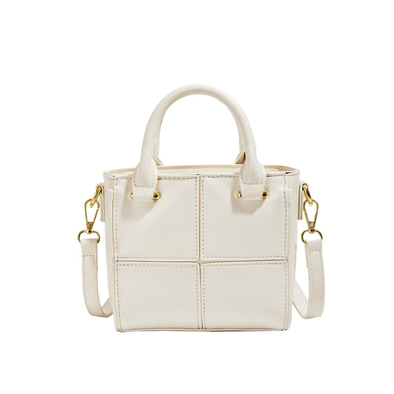 

Niche solid color portable square bag women 2025 popular new vegetable basket fashion versatile shoulder messenger bag 17*7*16