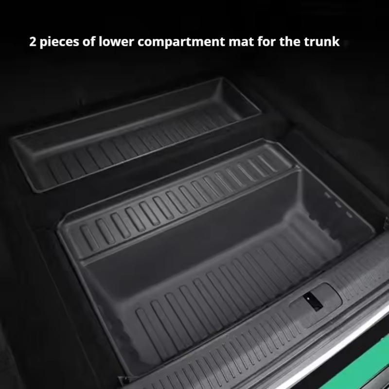 For Xpeng G6 2023-2026 Car Trunk Mat TPE Rear Seat Backrest Protective Pad Trunk Lower Layer Mats Trunk Anti-Scratch Cargo Liner