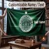 Custom Name Flannel Throw Blanket Celtic FC Pattern Warm Home Decoration