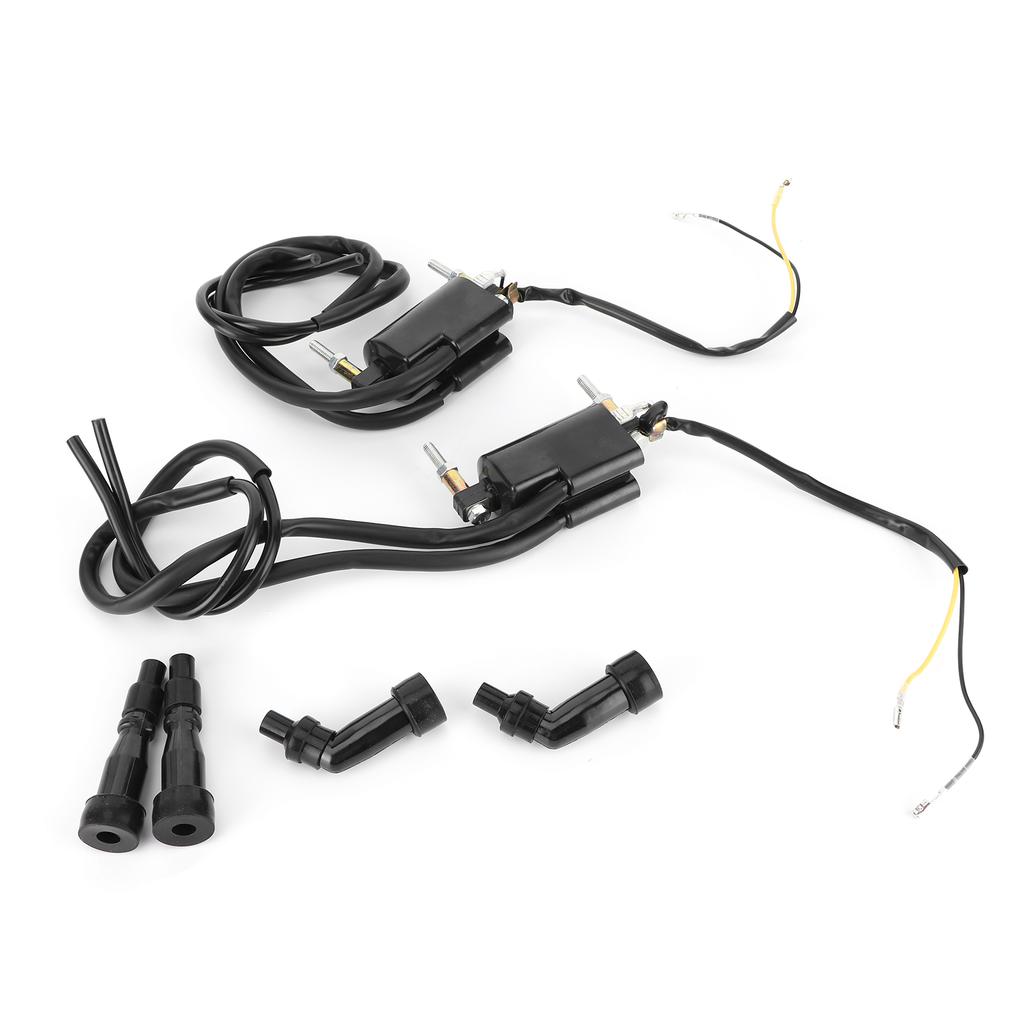 2 Stück Zündspulen 4 Stück Kappen 3341045012 Passend für Suzuki GS550 GS750 GS850 GS1000