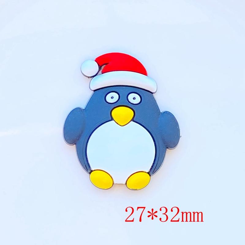 20pcs New Pattern Cute Cartoon Christmas PVC Flexible Glue Flat Back DIY Scrapbook Embellishment Phone Craft Decoration L88
