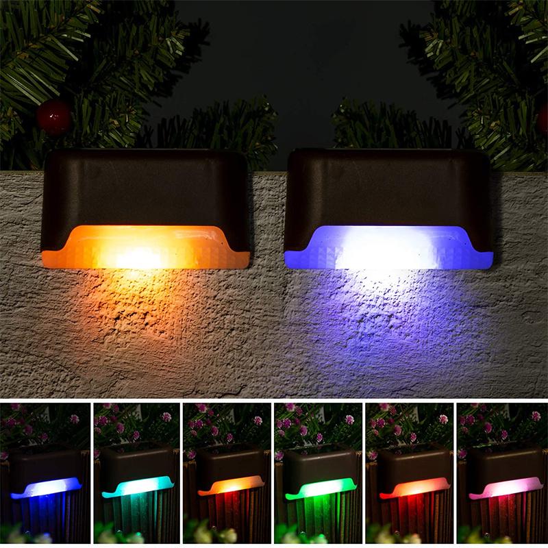 1/4/8/ Szt. Solarne Lampy Pokładowe LED Wodoodporne Zewnętrzne Zasilane Solarnie LED Lampy Schodowe Na Tarasy Schody Patio Podwórko Ogród Dekoracja