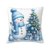 Christmas Snowman Pillow Case Cushion Cover Square Graphic Pillow Cover Kawaii Pillowcases For Sofa Home Decorative