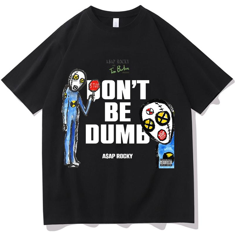 

AAP ROCKY Don T Be Dumb Tour Graphics Print T Shirts Hip Pop Women Unisex Fashion Tshirts Summer Cotton Tees Shirt Fans Gift S