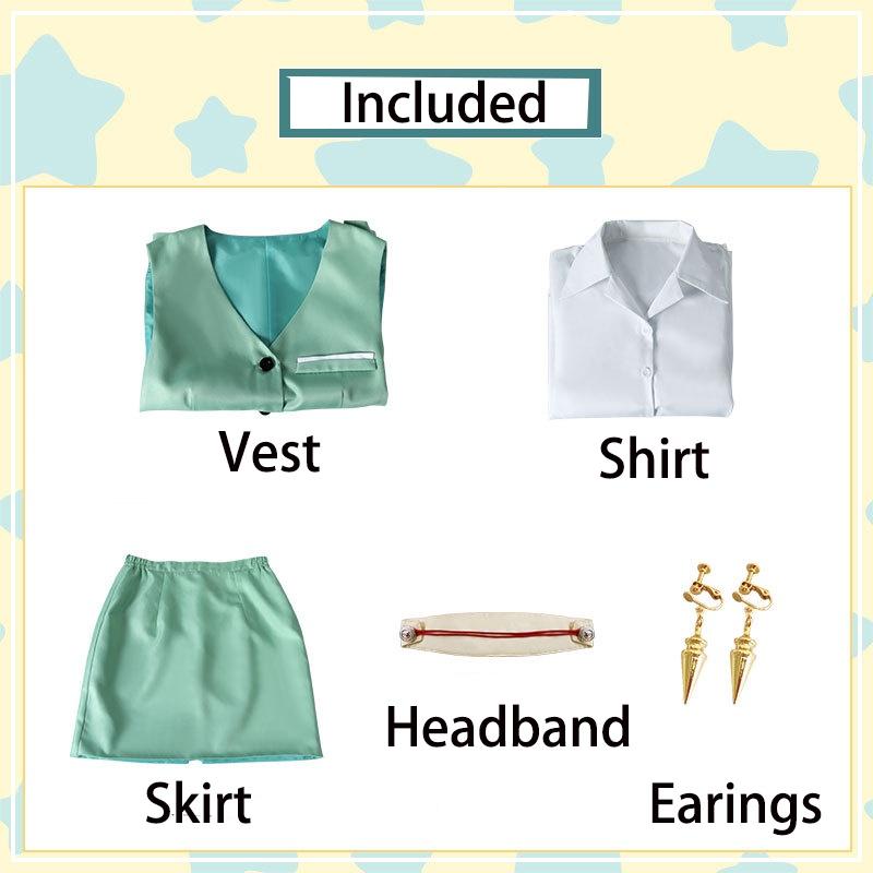 

Йор Spy×family Форджер Косплей Костюм Рабочая Униформа Платье Набор Ролевая Игра Хэллоуин M зелёный