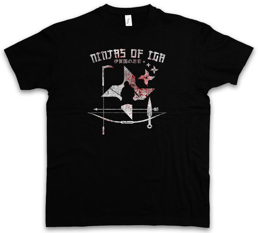 NINJAS OF IGA T-Shirt Herren Damen Tees Oberteil Mie Kinki Japan Hanzo Ishu Iga no kuni Kokufu Ninjutsu