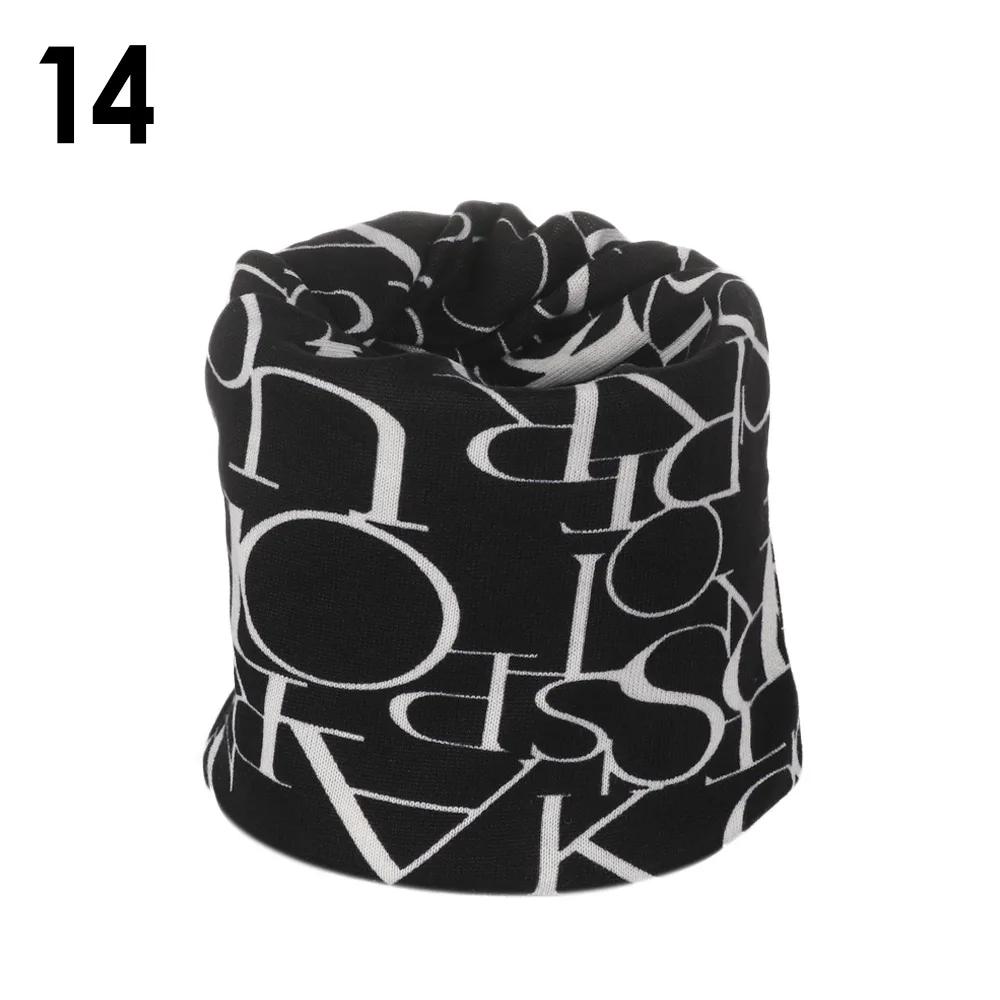 Unisex Cotton Ring Neck Scarf Headbands Autumn Winter Warm Soft Face Cover Outdoor Sports Warmer Snood Collar Headwear