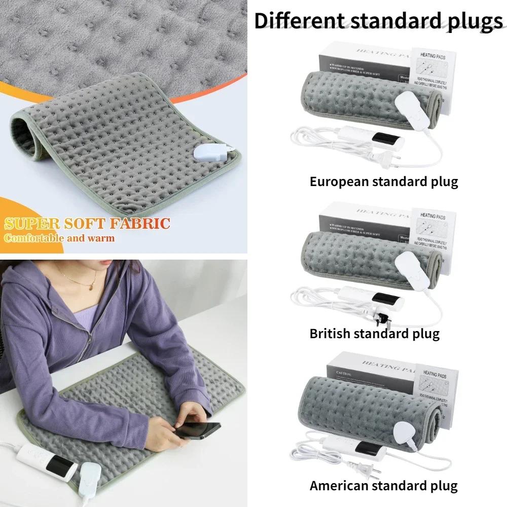 Elektrische Heizdecke, gemütlicher, weicher 2-lagiger Flanell, beheizt mit 9 Heizstufen und 4-Gang-Zeitsteuerung, waschbar, für den Wintergebrauch im Homeoffice