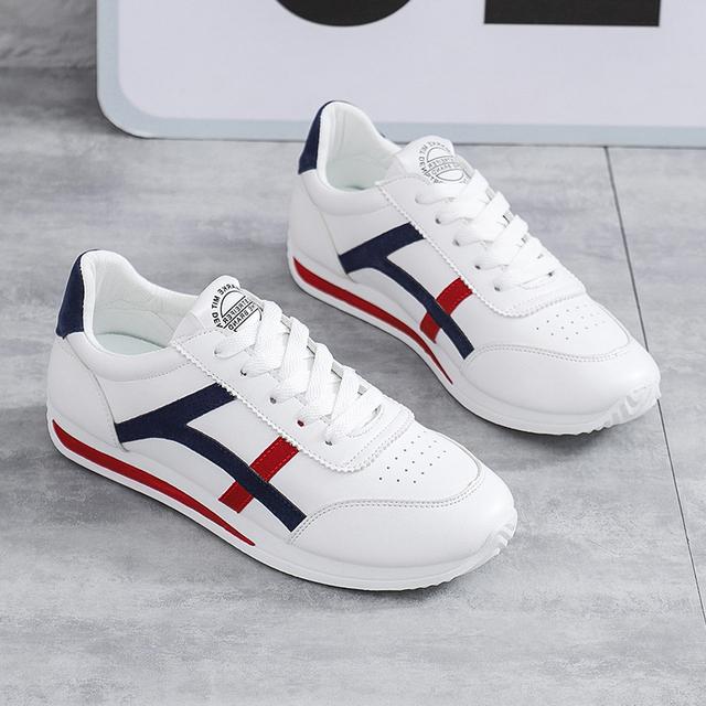 New Soft Leather Shoes Women Flats Spring Autumn Casual Shoes For Women  Comfortable Female White Shoes Girl Student Sneaker