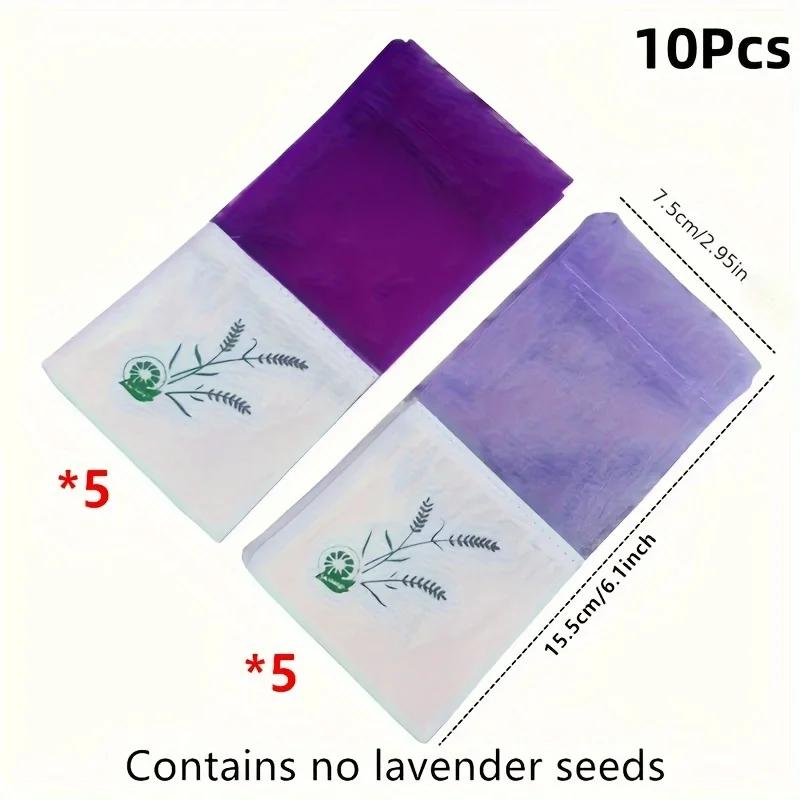 10Pcs Lavender Sachet Fragrance Bag Aromatherapy Empty Dried Bouquet Bag Transparent Mesh Cotton Linen Sachet Bag