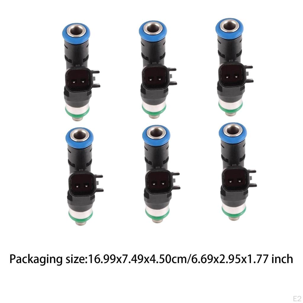 6 Pieces Fuel Injectors 0280158020 for Dodge RAM 1500 3.7L V6 2004-2012