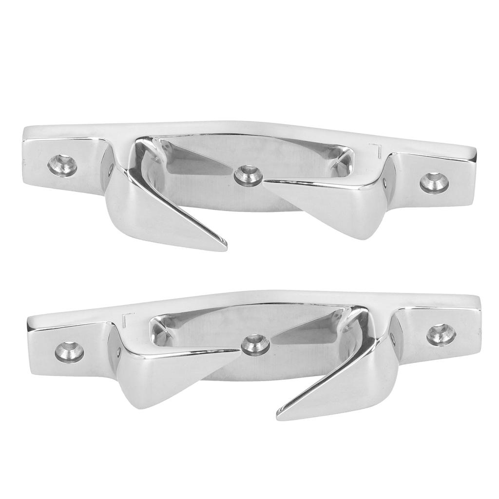 2pcs 6in Anchoring Mooring Cleats Left and Right Hollow Fair Stainless Steel Marine Boat Accessories