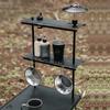 Portaoggetti da tavolo da campeggio ISE MOUNT Portaoggetti da tavolo multifunzionale Supporto per lampada staccabile Pentole