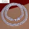 Pure 925 Silver Necklaces For Men 10mm Chain Necklace Collier 20inch Choker Fashion Male Jewelry Accessories Gifts Bijoux