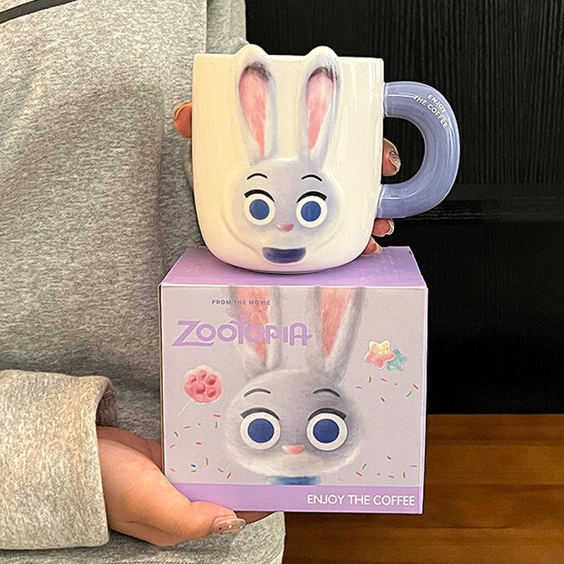 Zootopia mug Judinick coffee cup ceramic couple water cup home men and women birthday gift 500-650ml