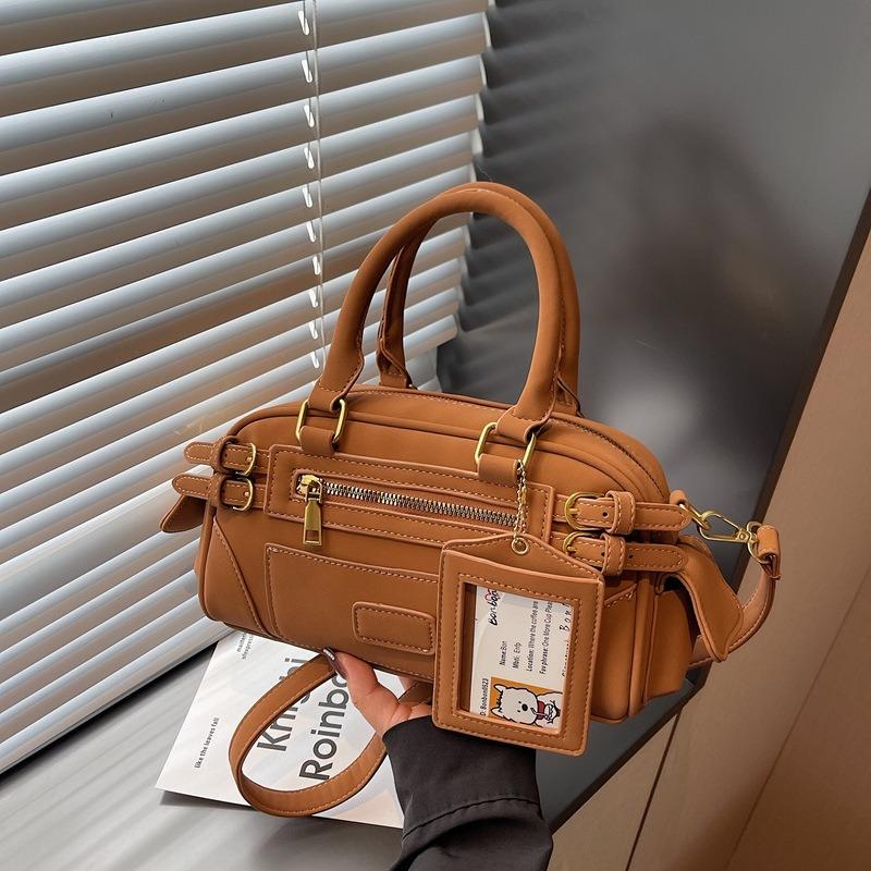 Premium retro matte bag women's new fashion versatile messenger bag portable bowling bag