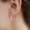 Primaute [SILVER925]Twist cubic ring earring