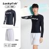 Mens Long Sleeve UV Protection Rash Guard Swimwear Surfing Snorkeling Diving Plus Size Slim Fit