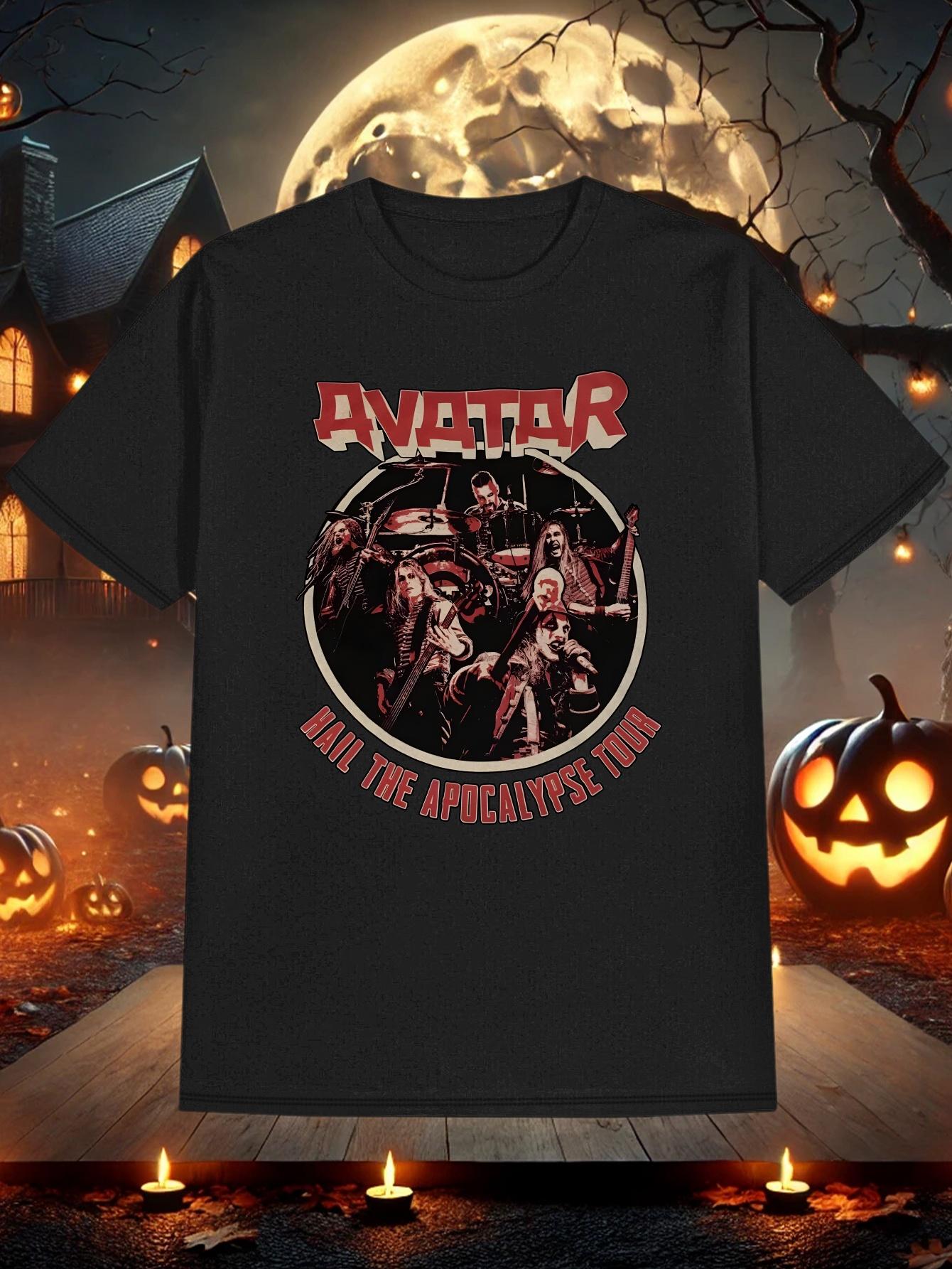 T-shirt Halloween Element Print Short Sleeve XXL