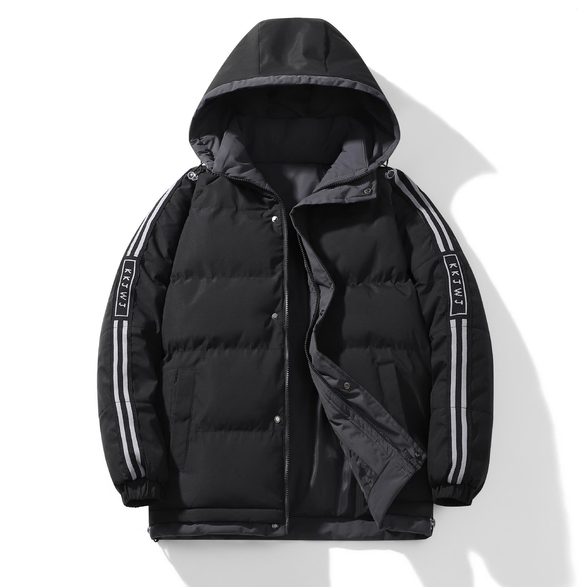 

Зимняя мужская бархатная стеганая куртка, модная красивая стеганая куртка большого размера, утолщенная теплая мужская стеганая куртка 5XL чёрный