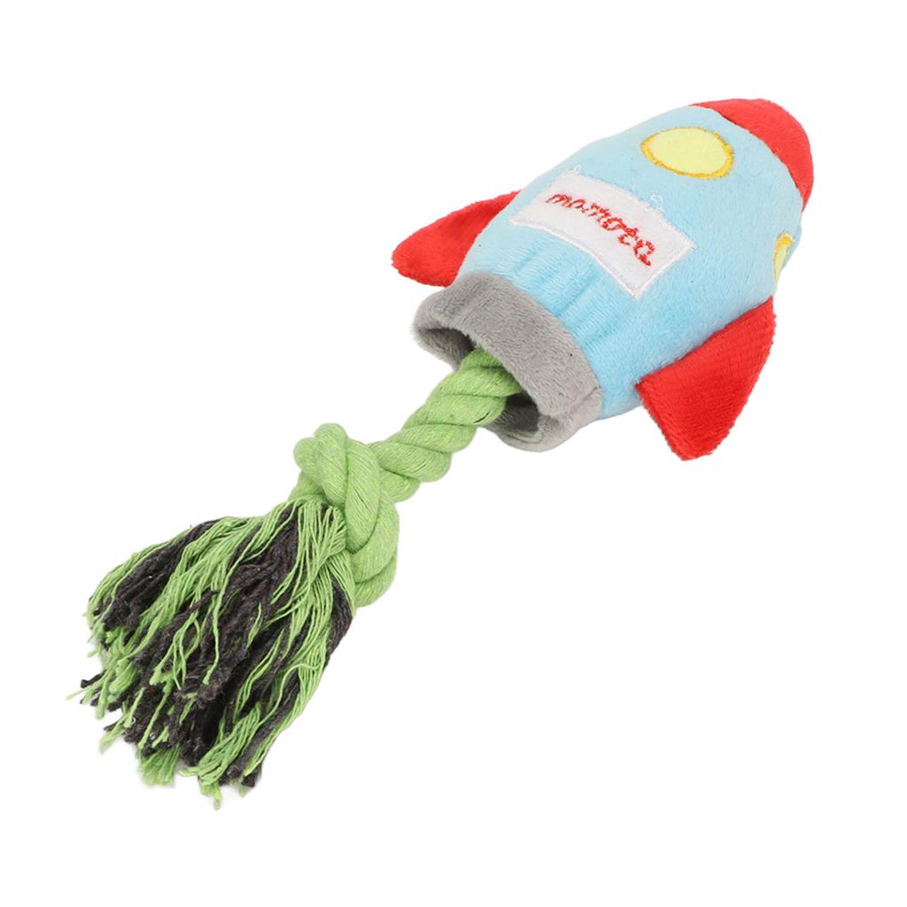 Plush Dog Toy Teeth Cleaning Interactive Stuffed Dog Chewing Toy with Knot Rope for Puppy