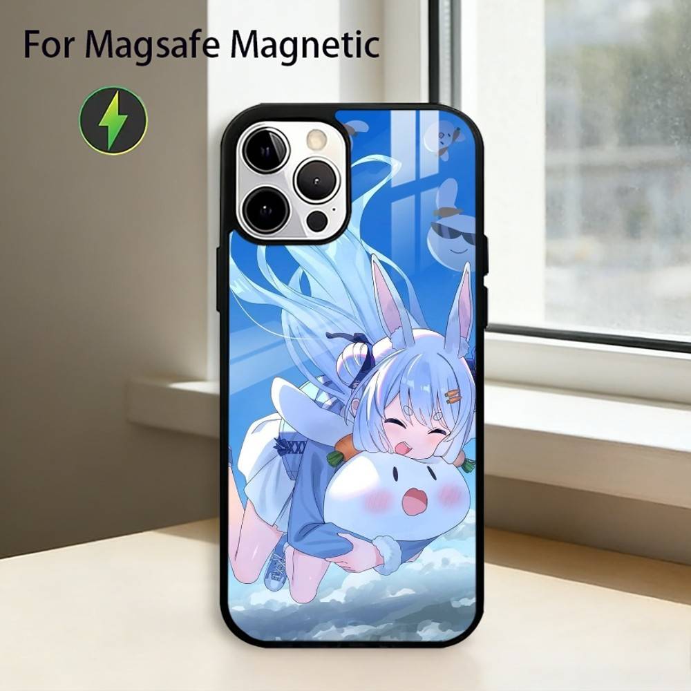 Holo U-Usada Pekora Phone Case For iPhone17,16,15,14,13,12,11 Plus,Pro Magnetic with Magsafe Wireless Charging