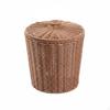 Wicker Storage Basket with Lid Handwoven Woven for Washroom, Bedroom, Living