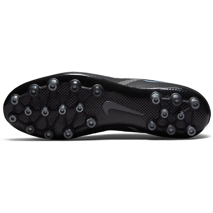 Nike Phantom GT 2 Academy Round Toe Lace-Up AG (Rubber Short Studs) Non-Slip Durable Soccer Shoes Unisex Soccer Shoes Black Blue DC0798-004