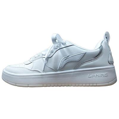 Li Ning Syntetická kůže Univerzální Módní Ležérní Trendy Protiskluzové Lehké Nízké Skate boty Pánské Tenisky Standardní-Bílá AGCU543-1
