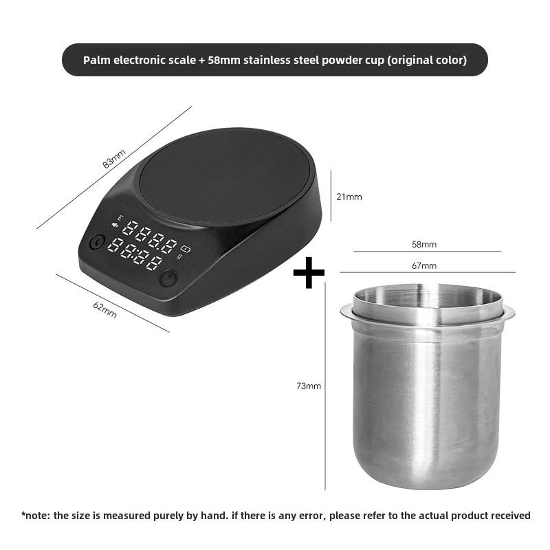 Digitale Küchenkaffeewaage Hochpräzise Mini-Kaffeewaage Italienische Kaffeebohnen Wiegen Timer Handflächenwaage Barista Zubehör