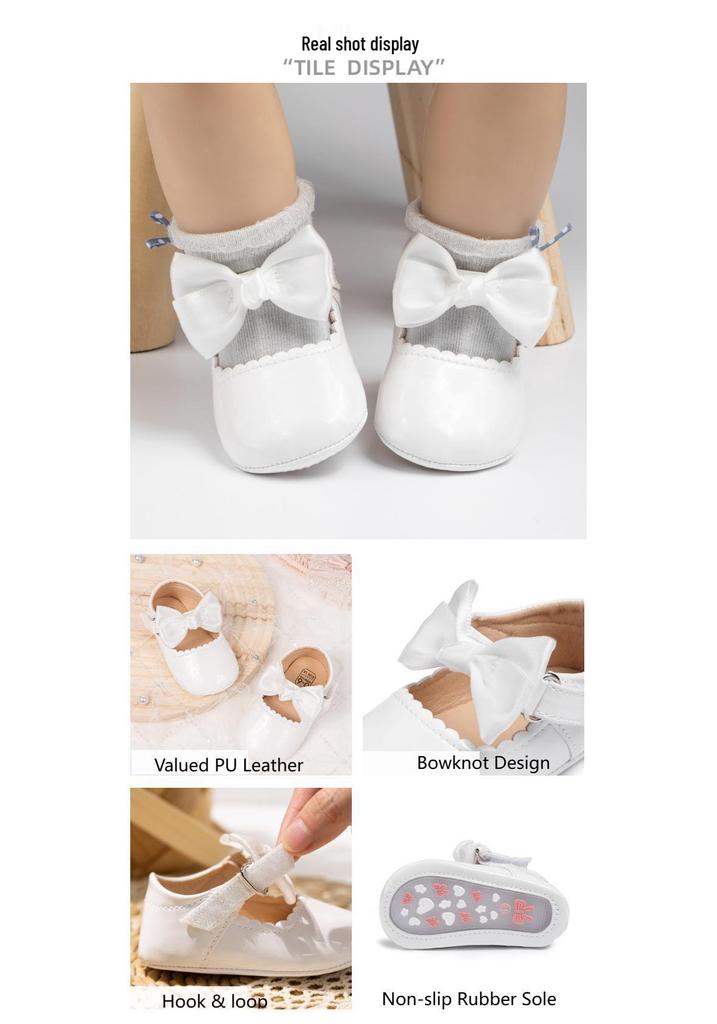 Spring & Fall Baby Leather Soft Sole Princess Shoes for Girls