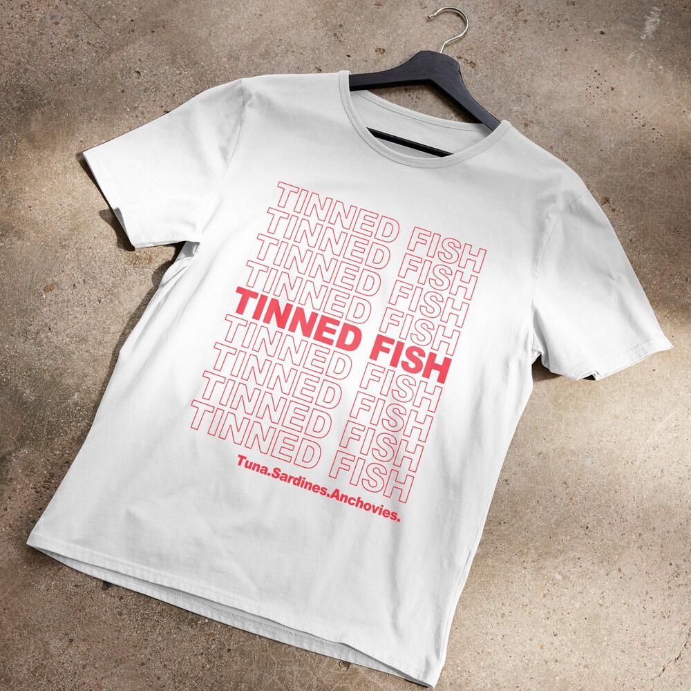 

230GSM 100% Cotton T-Shirt Tinned Fish T-Shirt XS белый
