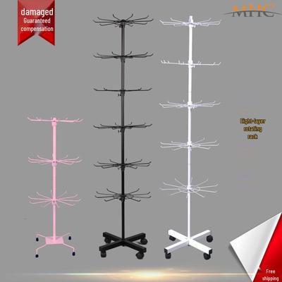 Rotating Jewelry & Clothing Display Rack for Storefronts and Street Stalls