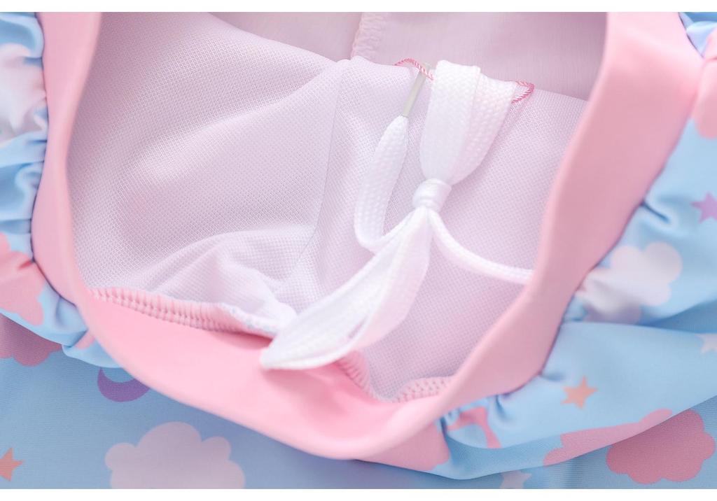 2026 Sleeveless Cartoon Two-Piece Swimsuit for Girls - Toddler and Small Children Skirt Style