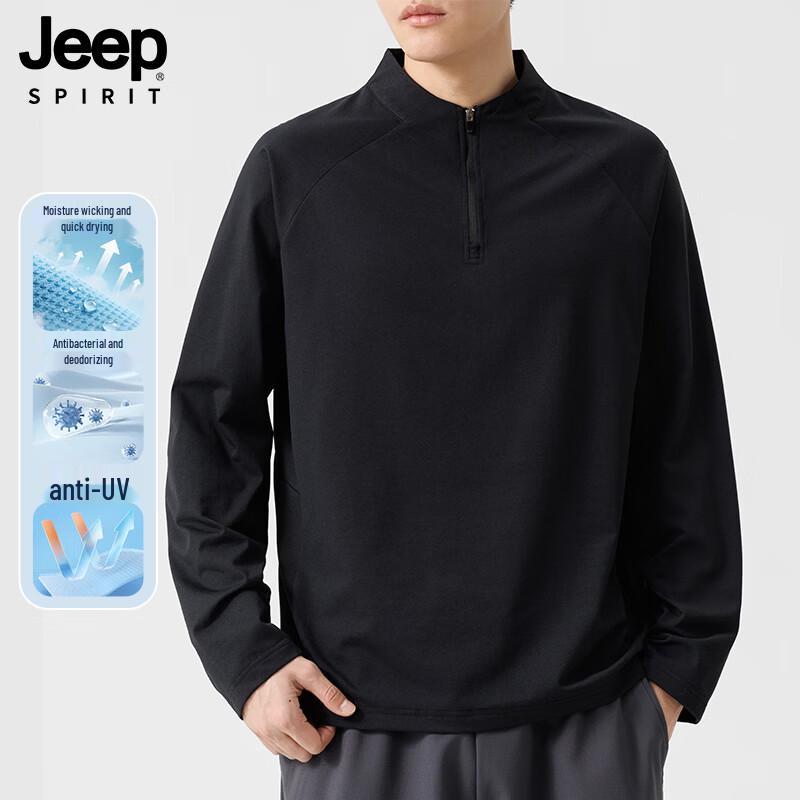 

JEEP SPIRIT Men s Antibacterial Odor-Resistant Long Sleeve T-Shirt L