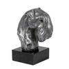 Schnauzer I - Figur auf Marmor, mit silbernem Metall überzogen, handgefertigt, Marke Art-Dog