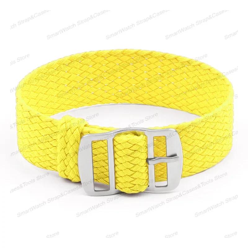 14mm 16mm 18mm 20mm 22mm Perlon Woven Nylon Watchbands Fabric Bracelet Military Men Watch Strap Metal Buckle Black Blue Band