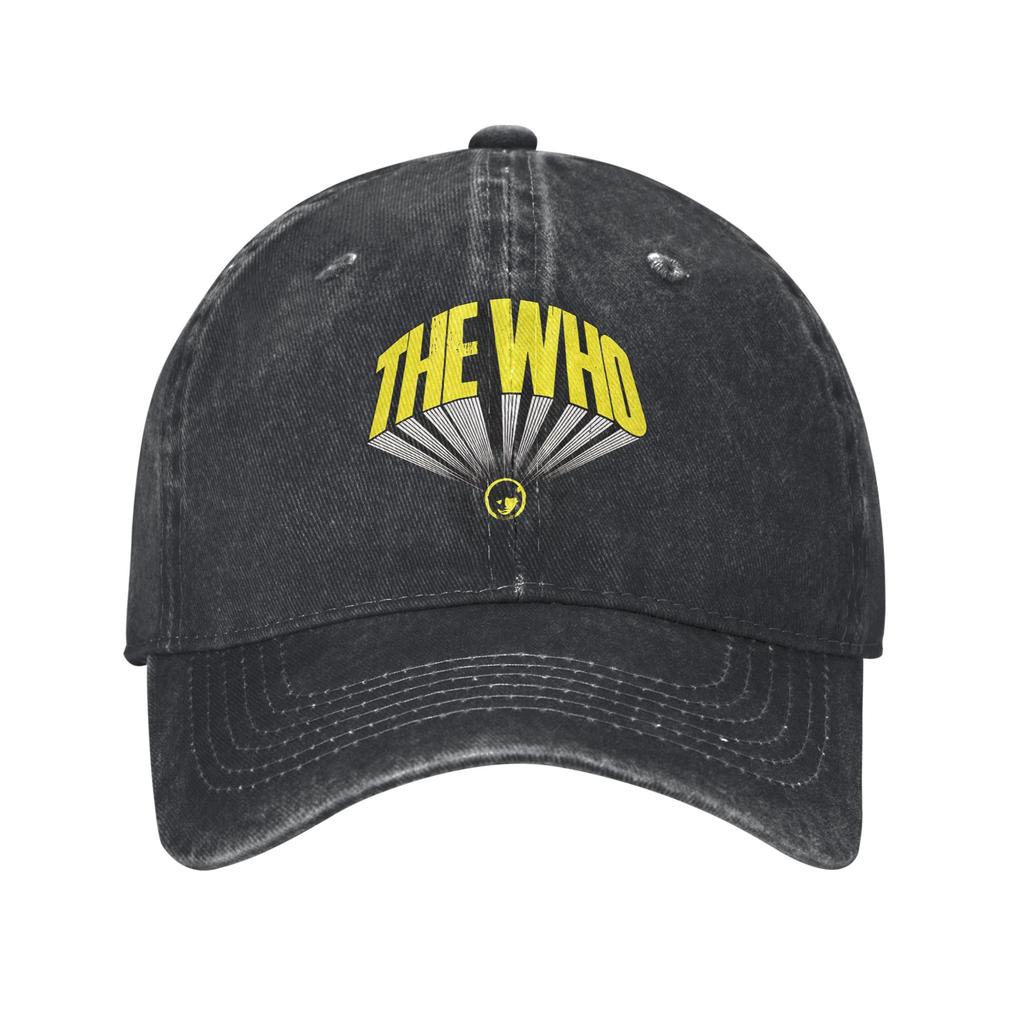 The Who Band Sun Baseball Cap  Vintage Men Adult Washed Trucker Hat Hot Sale Print Tennis Skate Baseball Caps Birthday Present