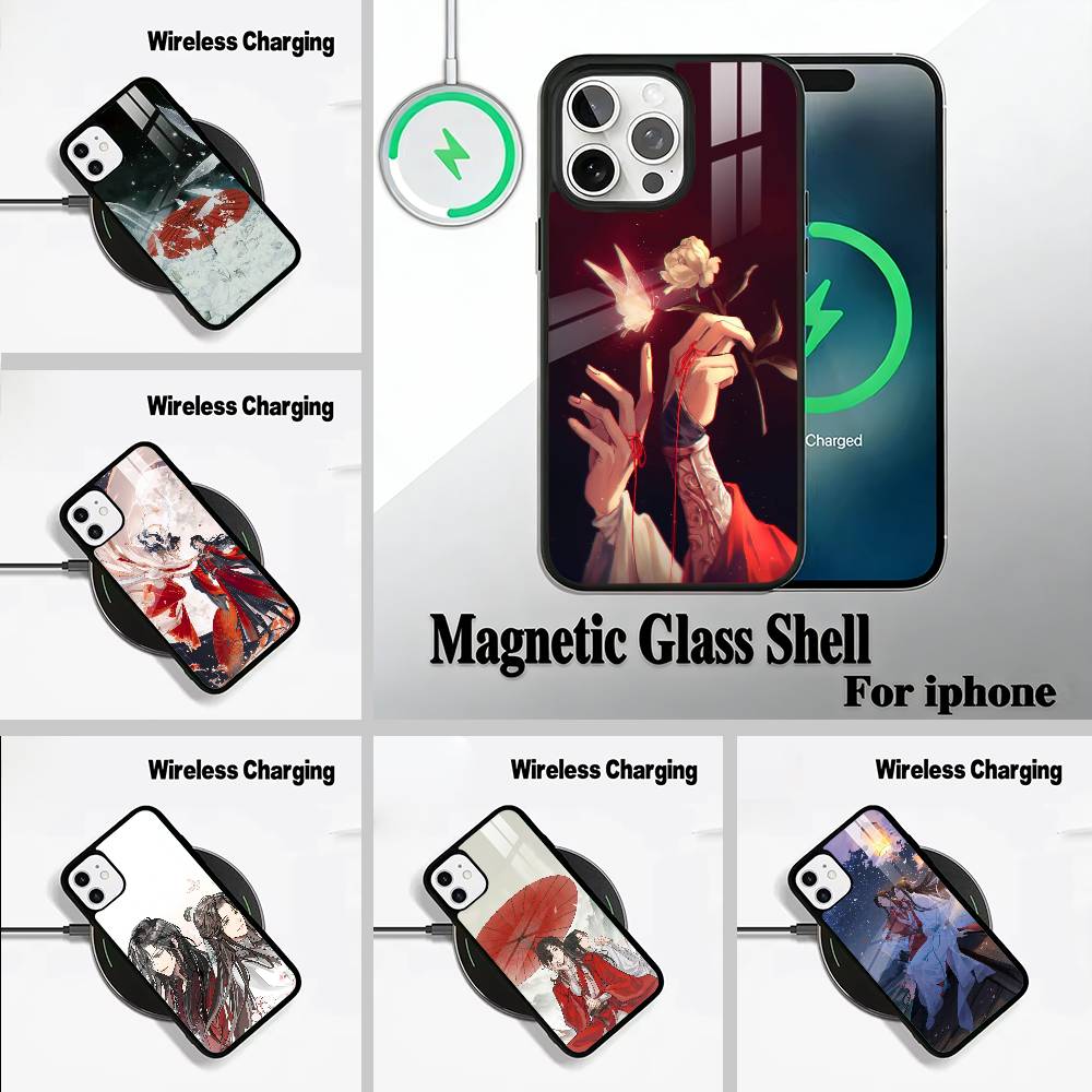 H-Heaven- Official's- Blessing Phone Case For IPhone17 16 15 14 13 12 11 Pro Max 16/15/14Plus Wireless Charger Cover Funda